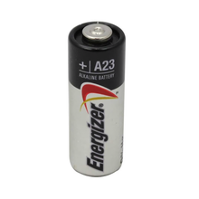 Energizer A23 alkaline battery on a white background