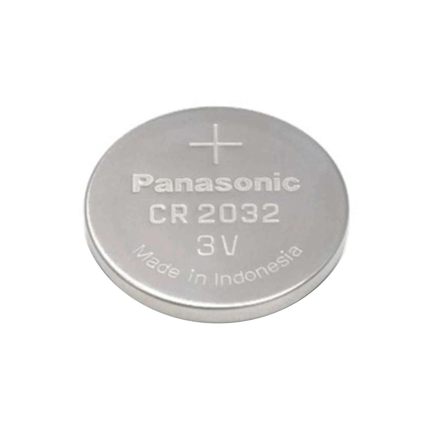 Panasonic CR2032 battery on a white background