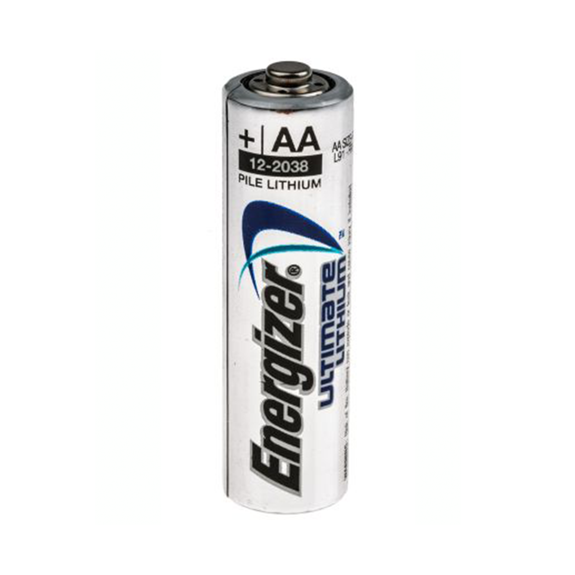EnergizerL91VP lithium battery on a white background