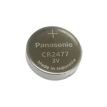 Panasonic CR2477 battery on a white background